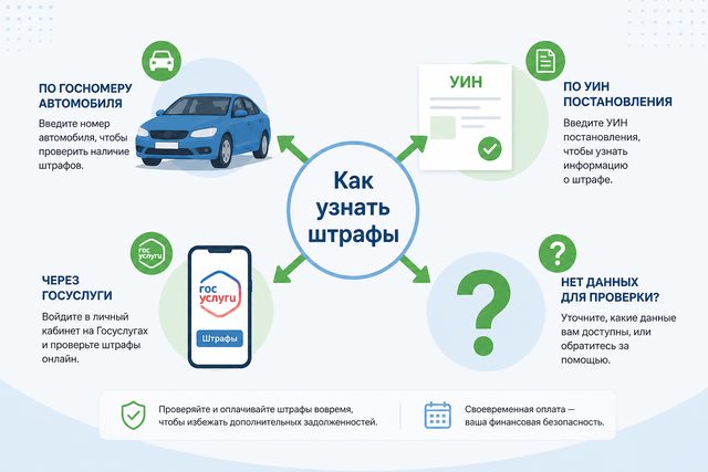 Как узнать штрафы: куда идти, если есть только номер, машина или уведомление