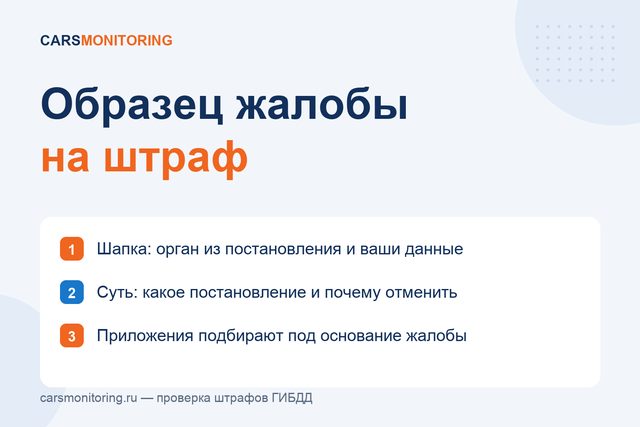 Образец жалобы на штраф: текст, структура, приложения