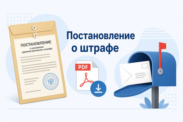 Постановление о штрафе ГИБДД: как получить, скачать и что делать, если не пришло